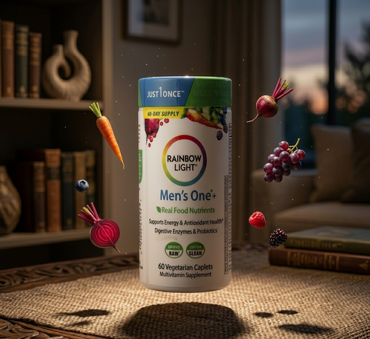 Men’s One Multivitamínico Diario – Energía y Vitalidad 50+ 🌈💪