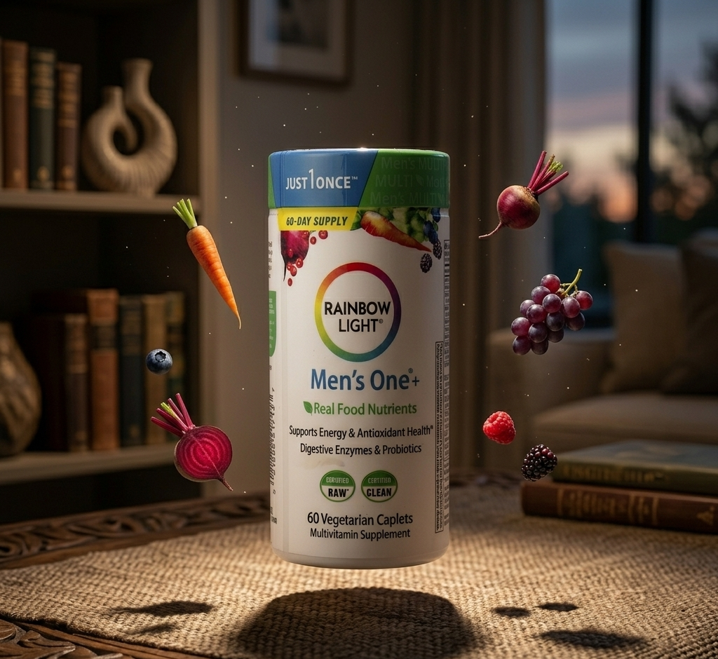 Men’s One Multivitamínico Diario – Energía y Vitalidad 50+ 🌈💪