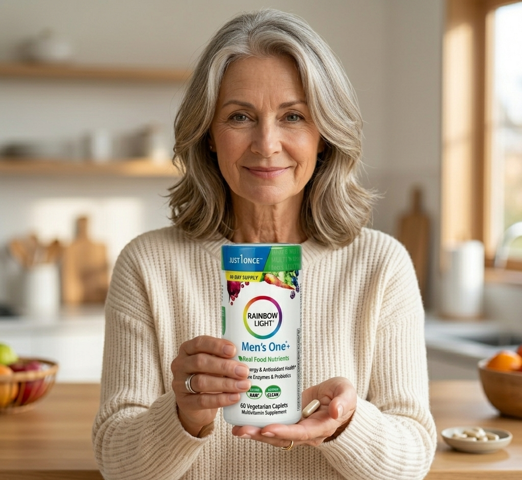 Men’s One Multivitamínico Diario – Energía y Vitalidad 50+ 🌈💪